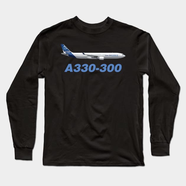 Airbus A330-300 Long Sleeve T-Shirt by Avion